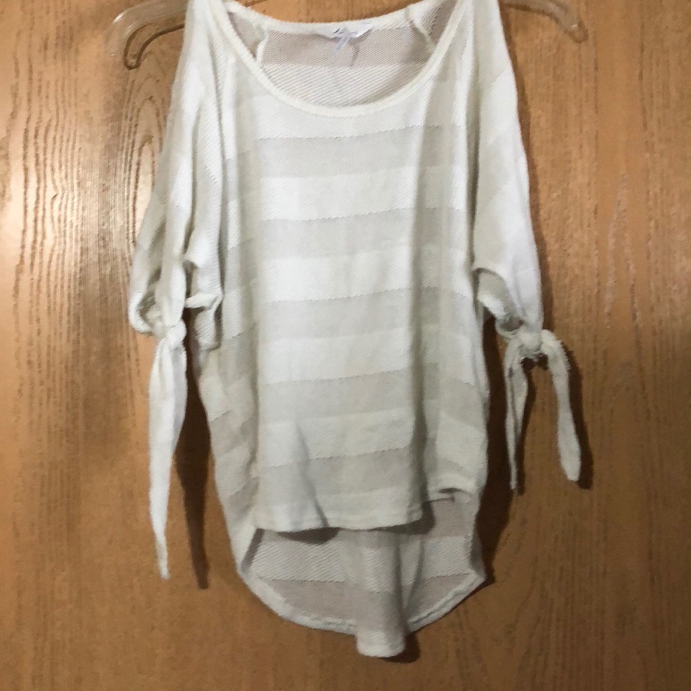White Cold Shoulder Top